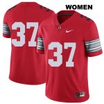 Women's NCAA Ohio State Buckeyes Trayvon Wilburn #37 College Stitched 2018 Spring Game No Name Authentic Nike Red Football Jersey HD20W02HO